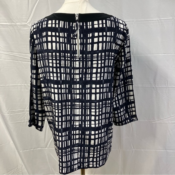 Madewell 3/4 Geometric Print 100% mulberry silk blouse women’s s luxury classy‎ - Picture 9 of 13